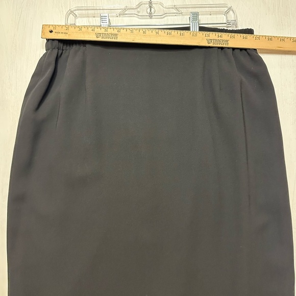 Vtg 80’s Daniela by Neicy’s Skirt Suit Black White Satin Rhinestone Lapel Sz 16 - Picture 8 of 14